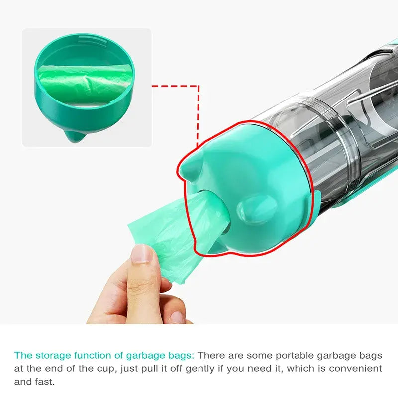 Food Feeder, Drinker, And Poop Dispenser