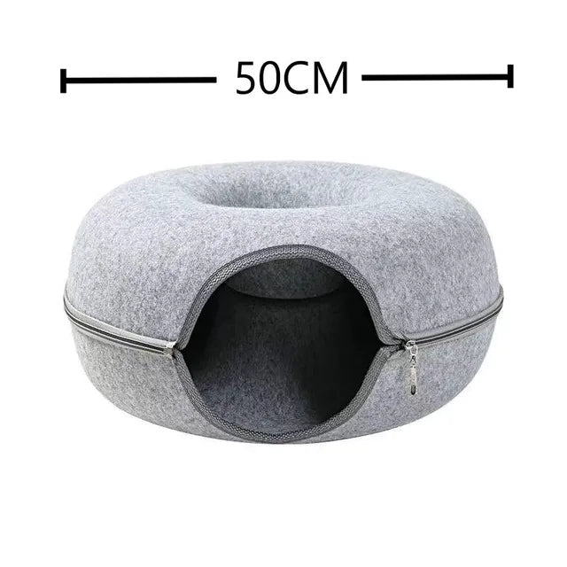 Donut Pet Cat Tunnel Toy/ Bed
