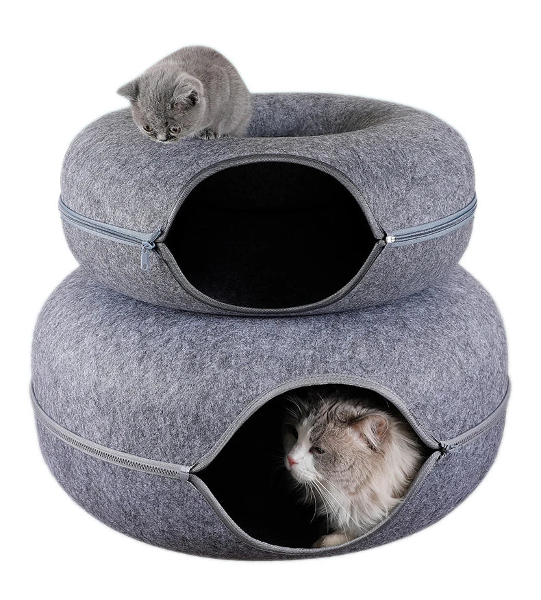 Donut Pet Cat Tunnel Toy/ Bed