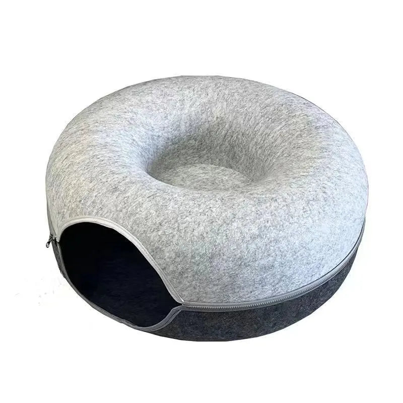 Donut Pet Cat Tunnel Toy/ Bed
